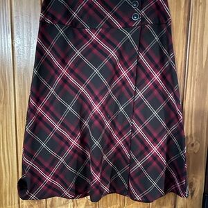 Plaid A-Line Skirt